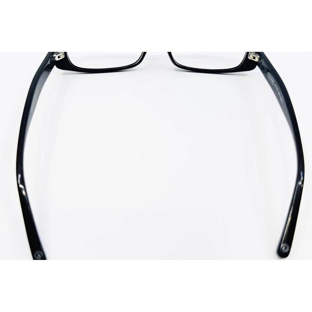 Coach Eyeglasses Women Black Edythe 840 Signature Logo Rectangle 135